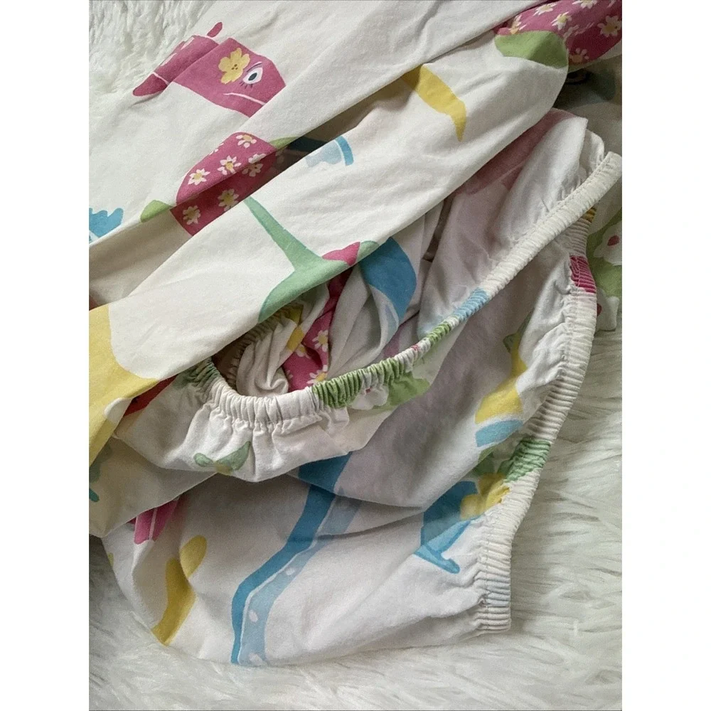 Pottery Barn Kids PBK Funny Fish Full Fitted Sheet Pillowcase Cotton Set